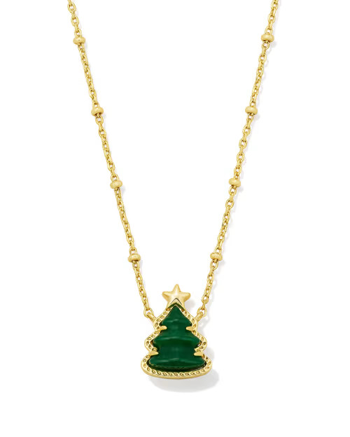Holiday Tree Gold Short Pendant Necklace | Kendra Scott