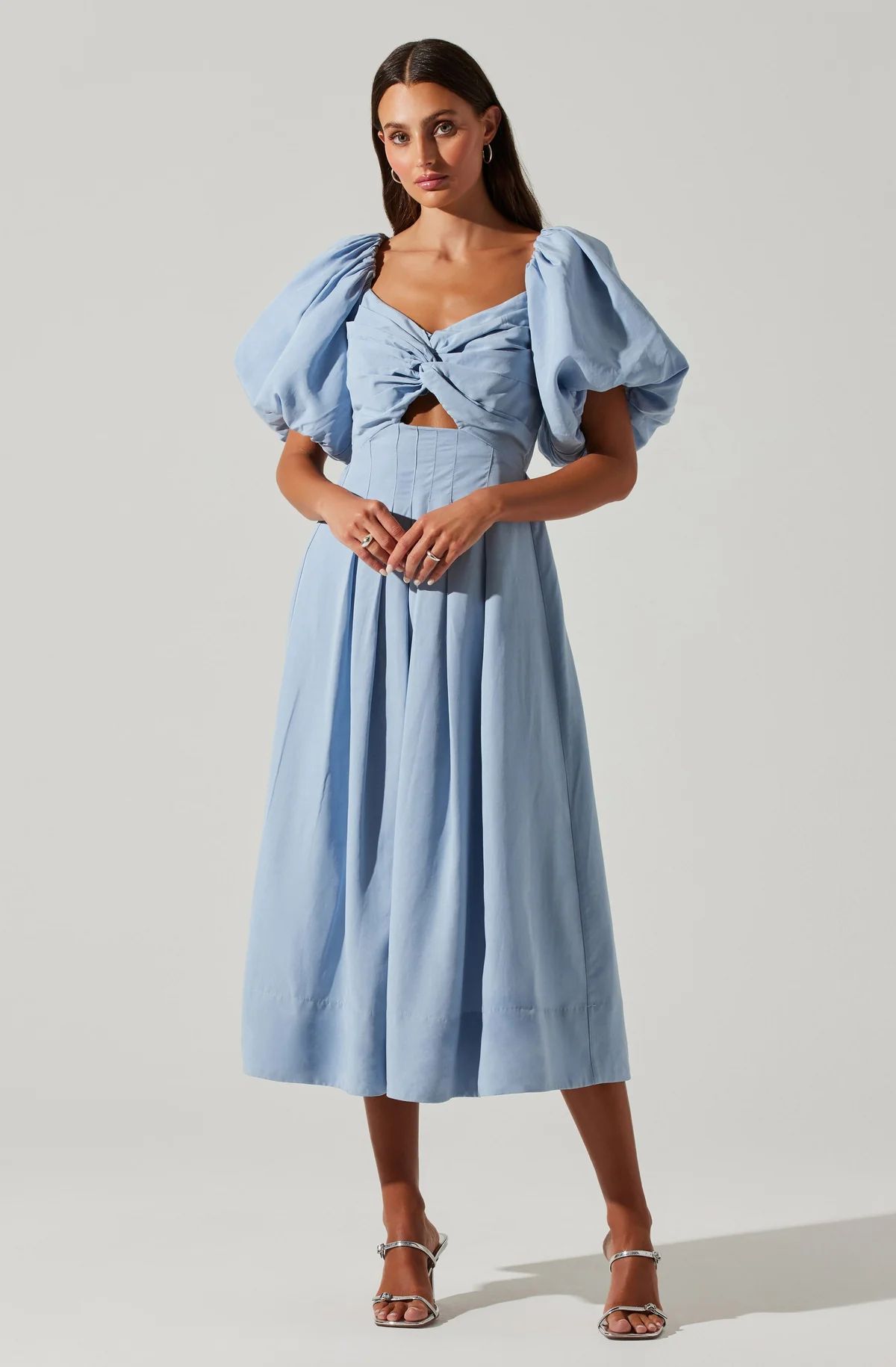 Serilda Puff Sleeve Midi Dress | ASTR The Label (US)