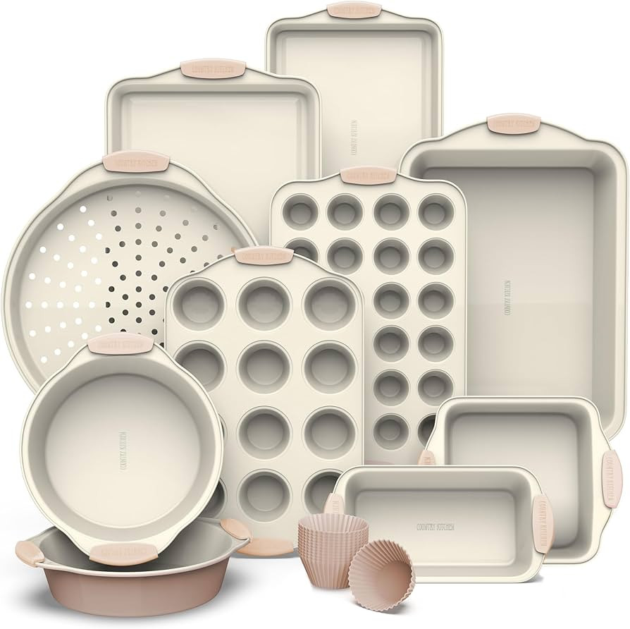 Country Kitchen Nonstick Stackable Bakeware Set - Durable, Easy Release Baking Set- 22 Pc. Includ... | Amazon (US)