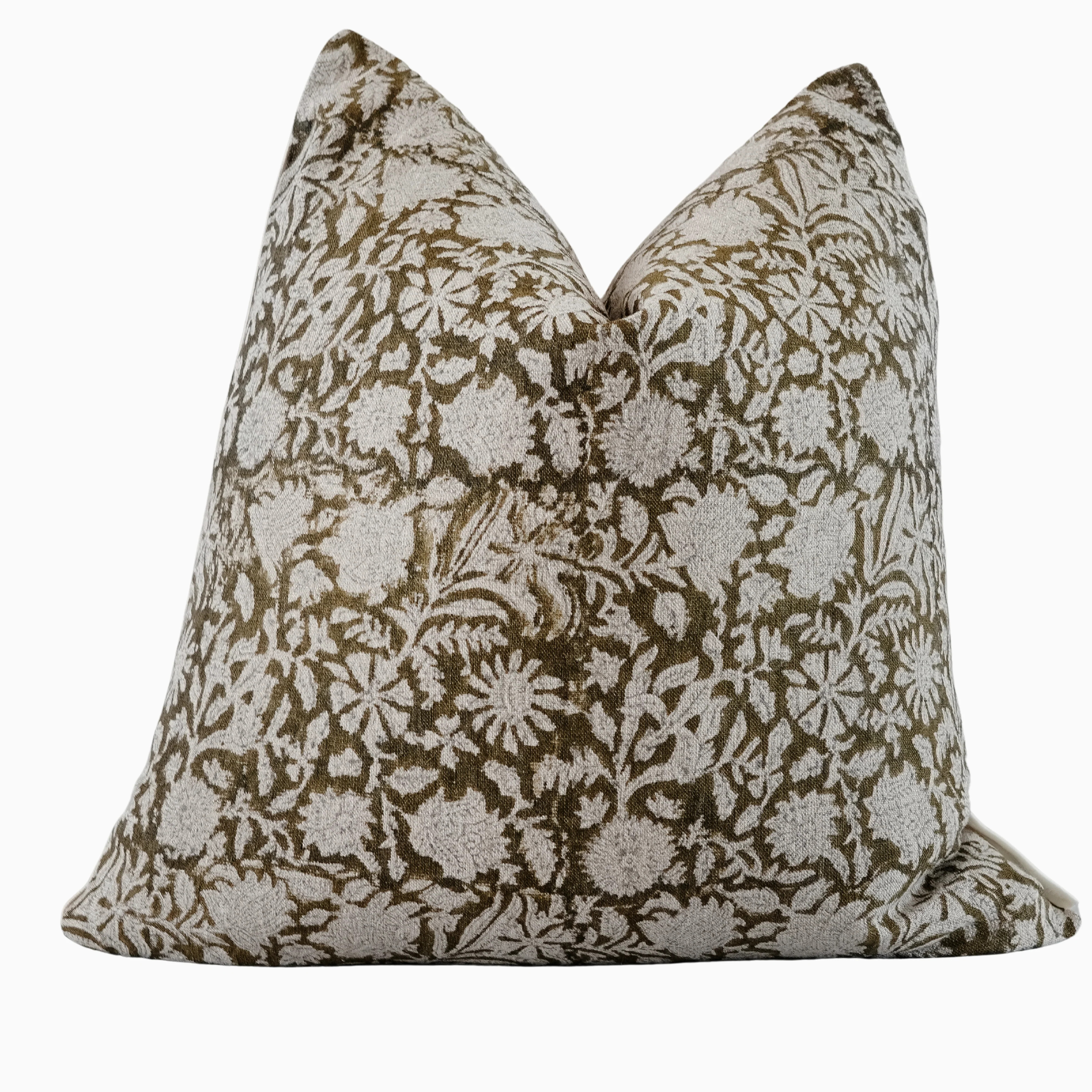 CHIMERE- Indian Hand Block Linen Pillow cover | Ruffled Thread