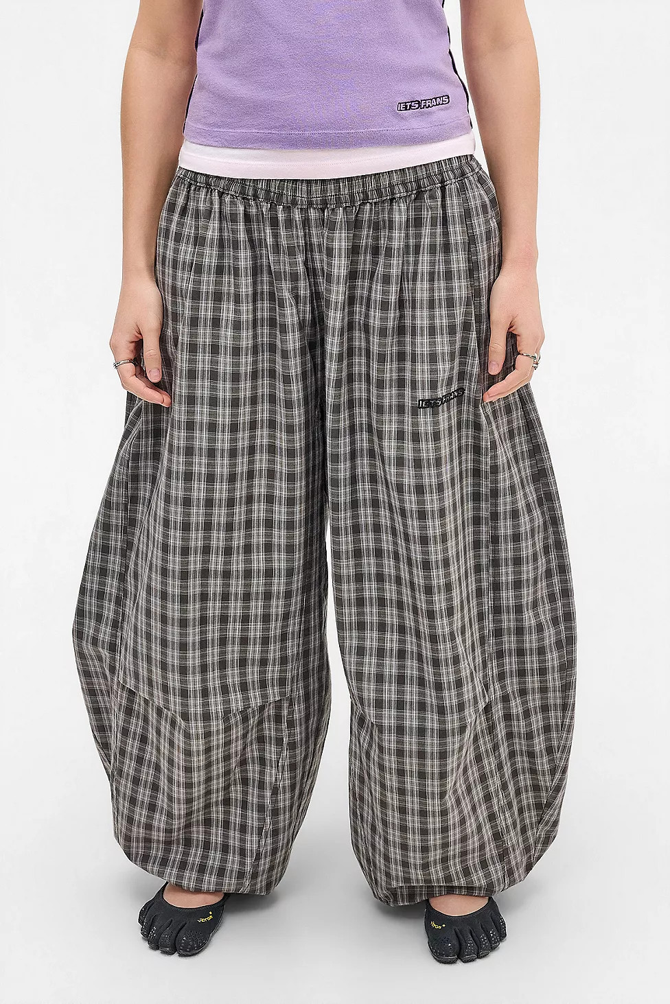 iets frans... Sid Check Cotton Trousers | Urban Outfitters UK