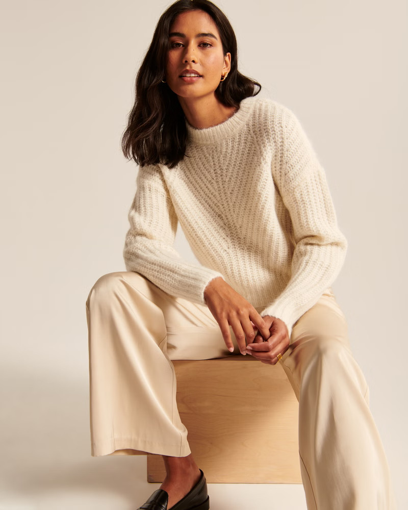 Alpaca-Blend Crew Sweater | Abercrombie & Fitch (US)