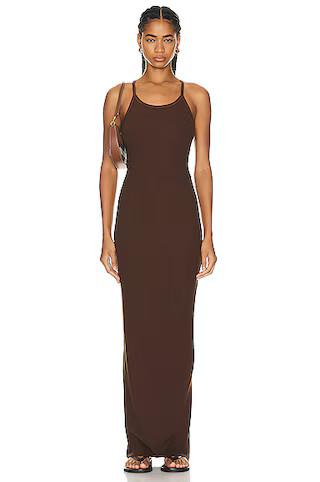 Eterne Maxi Tank Dress in Chocolate | FWRD | FWRD 