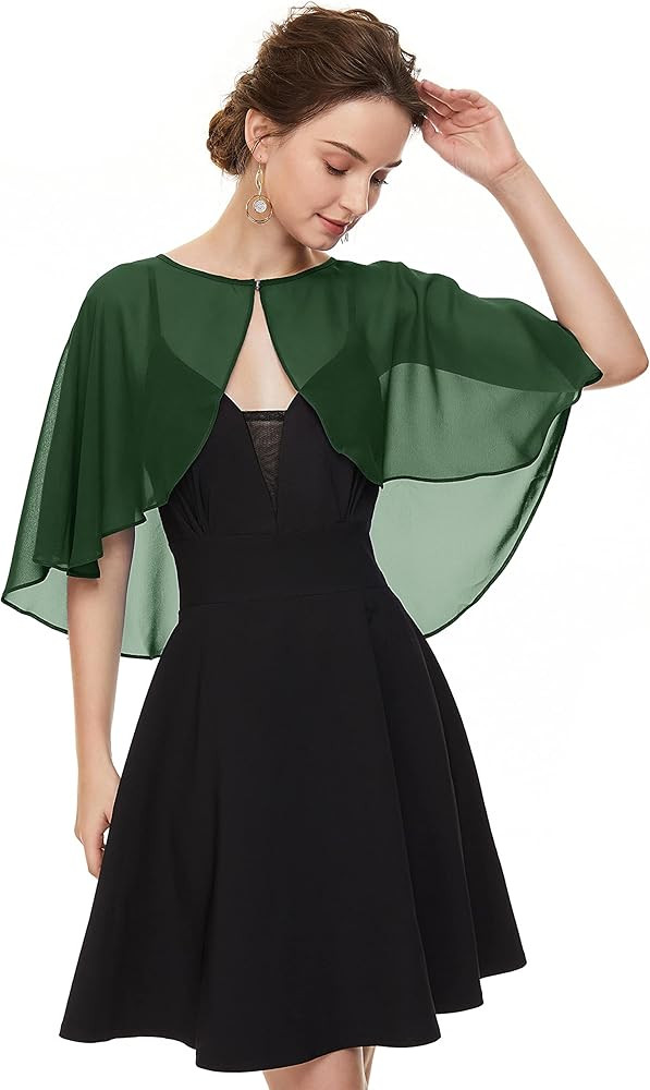 Soft Chiffon Shawls Wraps Shrug for Wedding Evening Dress Cape Cover Up for Women | Amazon (US)