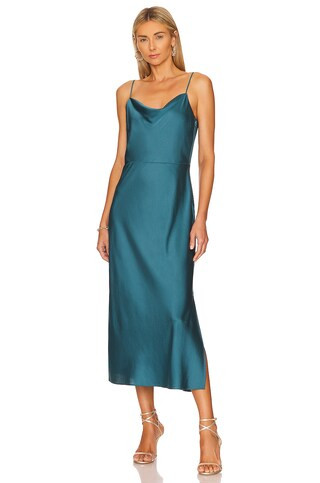Vince Cowl Neck Slip Dress in Blue Waltz from Revolve.com | Revolve Clothing (Global)