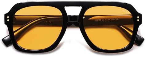 SOJOS Retro Thick Polarized Aviator Sunglasses for Women Men, 80s 90s Large Trendy Bold Square Pi... | Amazon (US)
