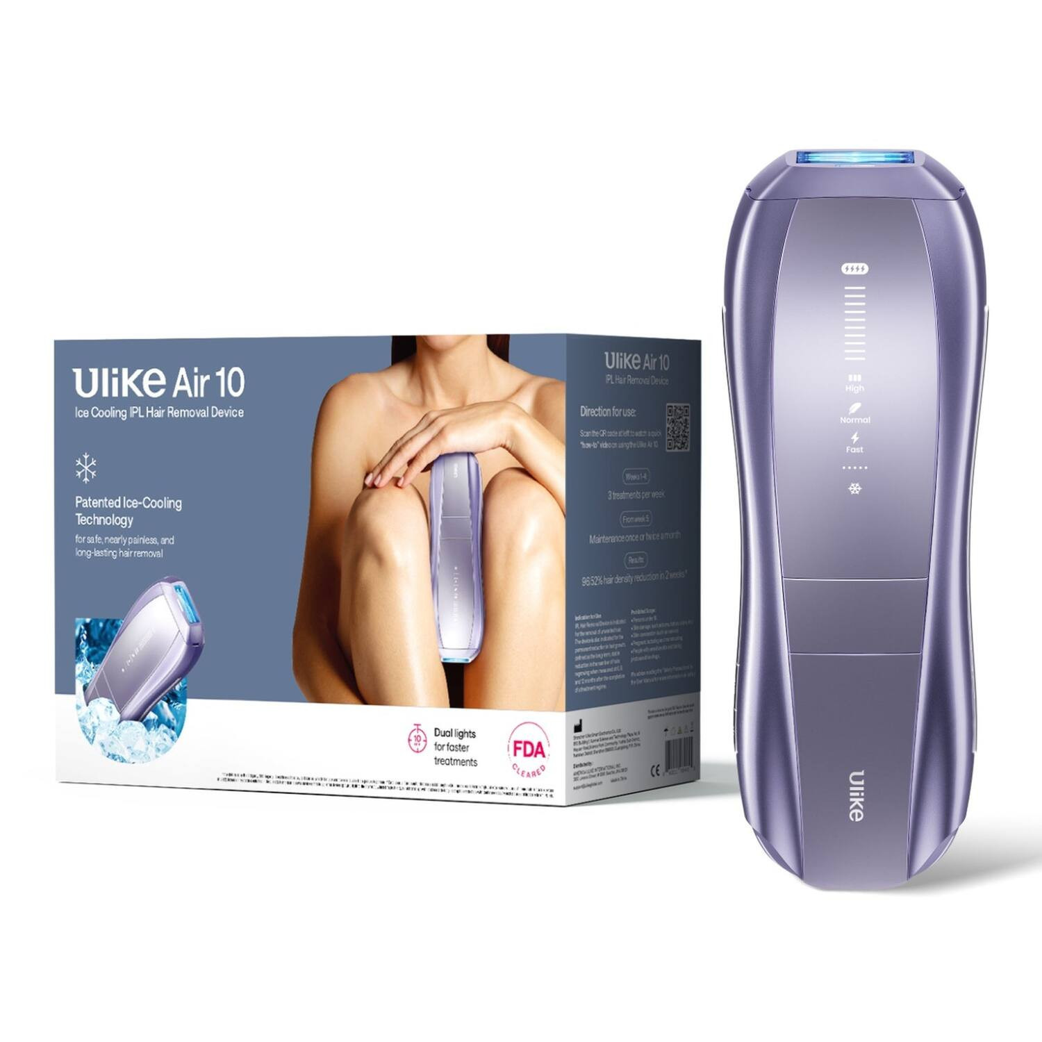 Ulike - Air 10 Ice Cooling IPL Hair Removal Device - Ice-Cooling, Dual IPL, 4 Modes, Auto-Glide - Purple | Best Buy U.S.