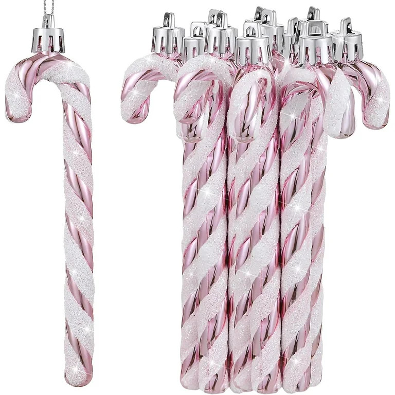 Xmas Tree Hanging Ornaments 6pcs Christmas Candy Cane Decor Plastic Candy Cane Christmas Tree Han... | Walmart (US)