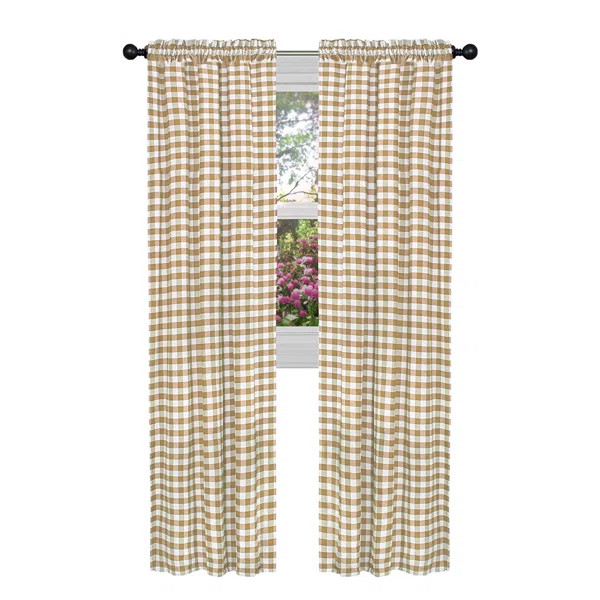 Hackler Cotton Blend Semi-Sheer Sliding Panel Pair (Set of 2) | Wayfair North America