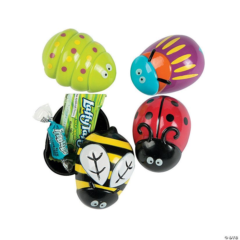 3" Bug Candy-Filled Plastic Easter Eggs - 12 Pc. | Oriental Trading Company