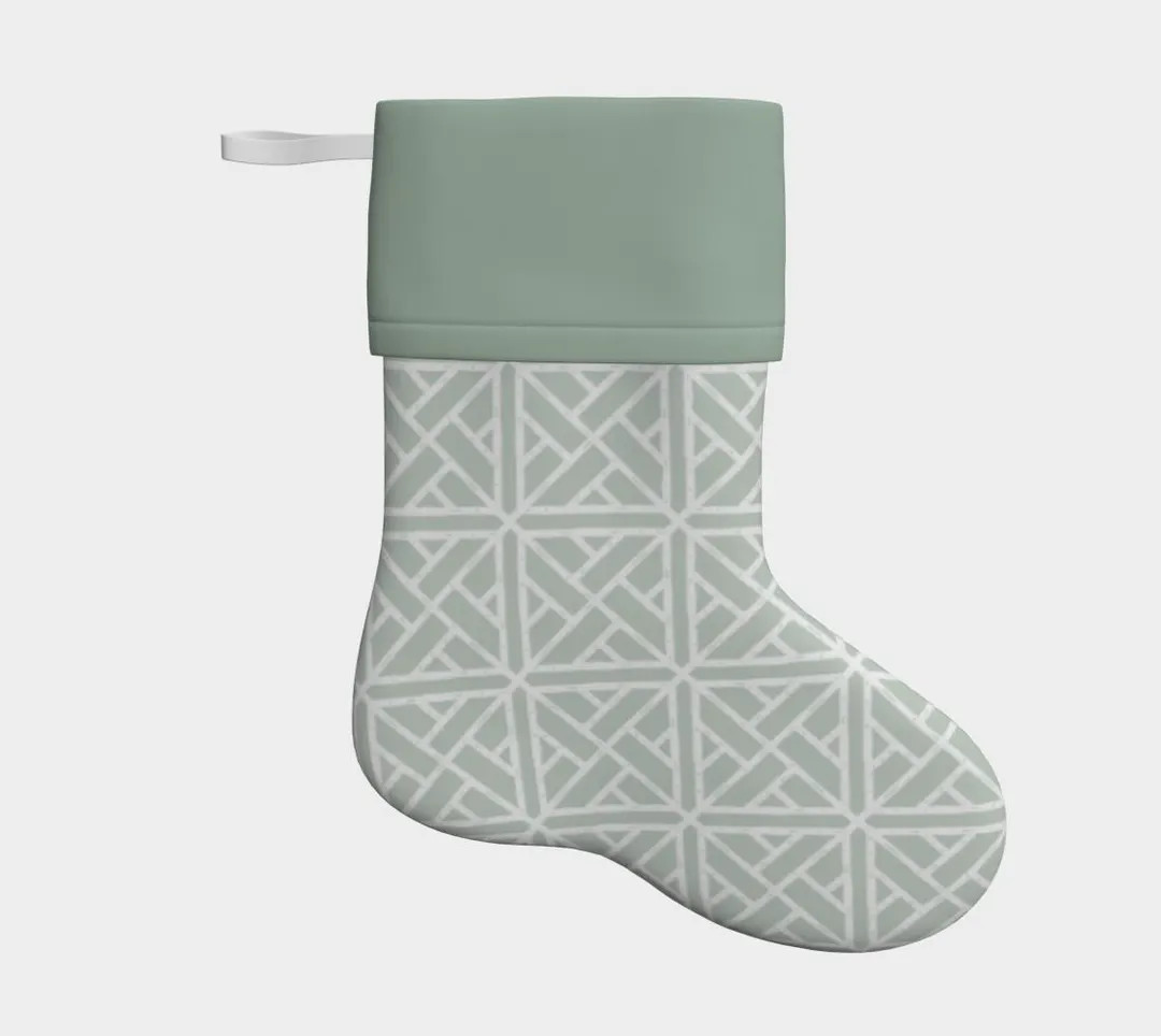 Green Bamboo Lattice Stocking Chapple Chandler X Nicole Speake - Etsy | Etsy (US)