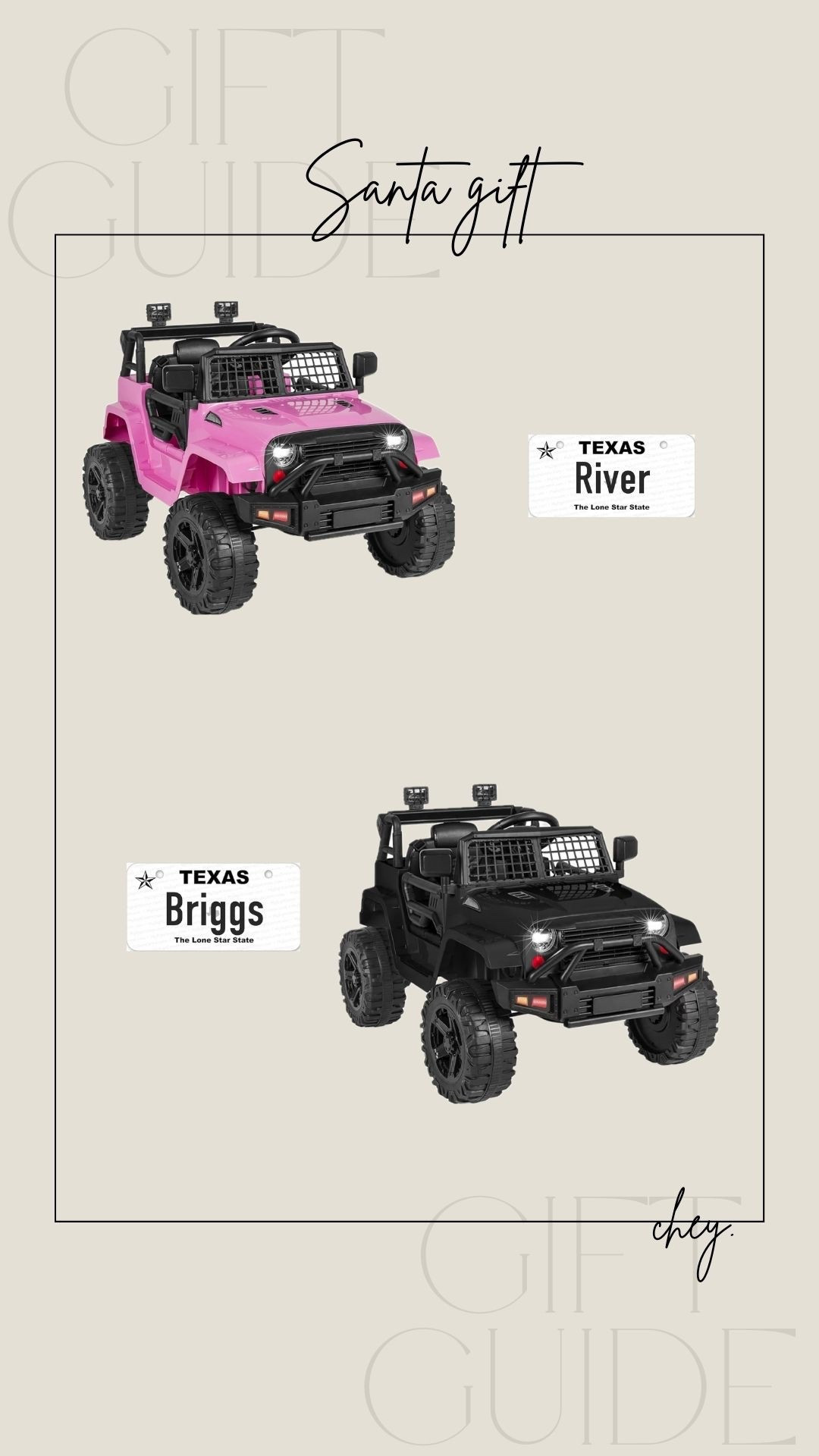 Christmas gift guide for kids! This jeep and custom license plate makes the perfect BIG “Santa” gift. 

Kids Jeep, kids Christmas gift, toddler gift guide

#LTKKids #LTKHoliday #LTKGiftGuide