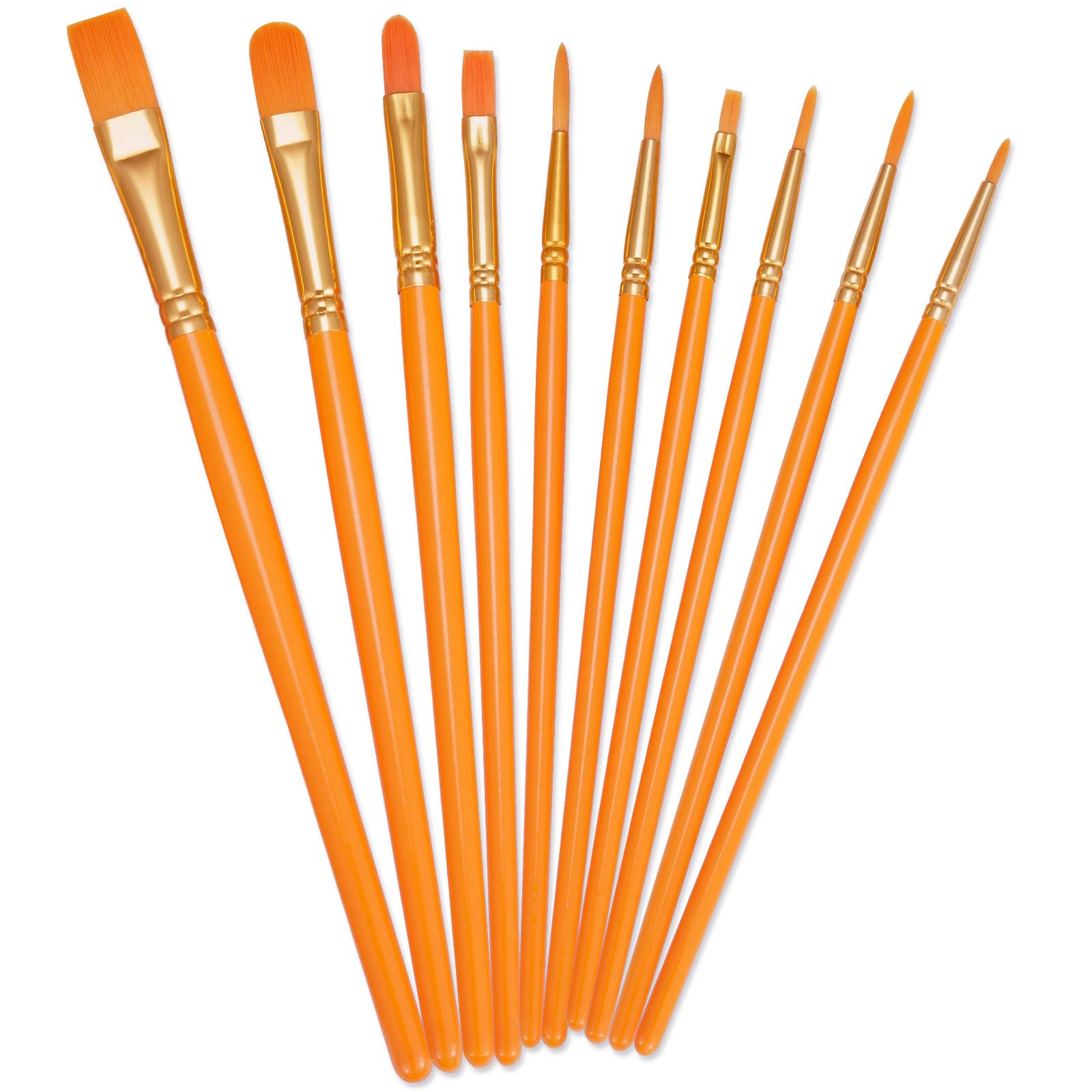 BOSOBO Paint Brushes Set, 2 Pack 20 Pcs Round Pointed Tip Paintbrushes Nylon Hair Artist Acrylic ... | Amazon (US)