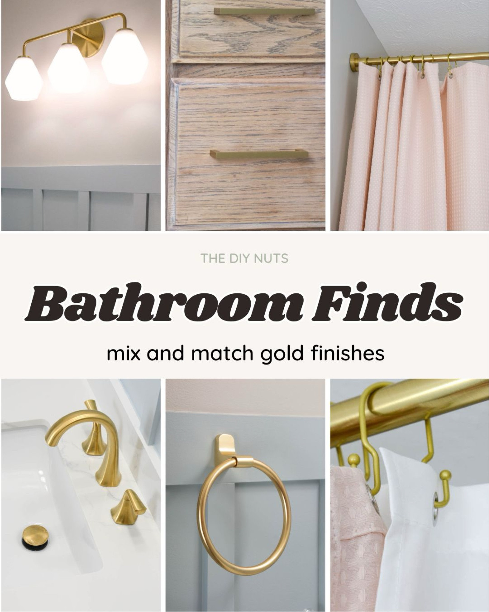 Our bathroom makeover with pastel colors and gold hardware, faucet, gold shower rod for modern bathroom decor.

#LTKxTarget #LTKhome #LTKfindsunder50