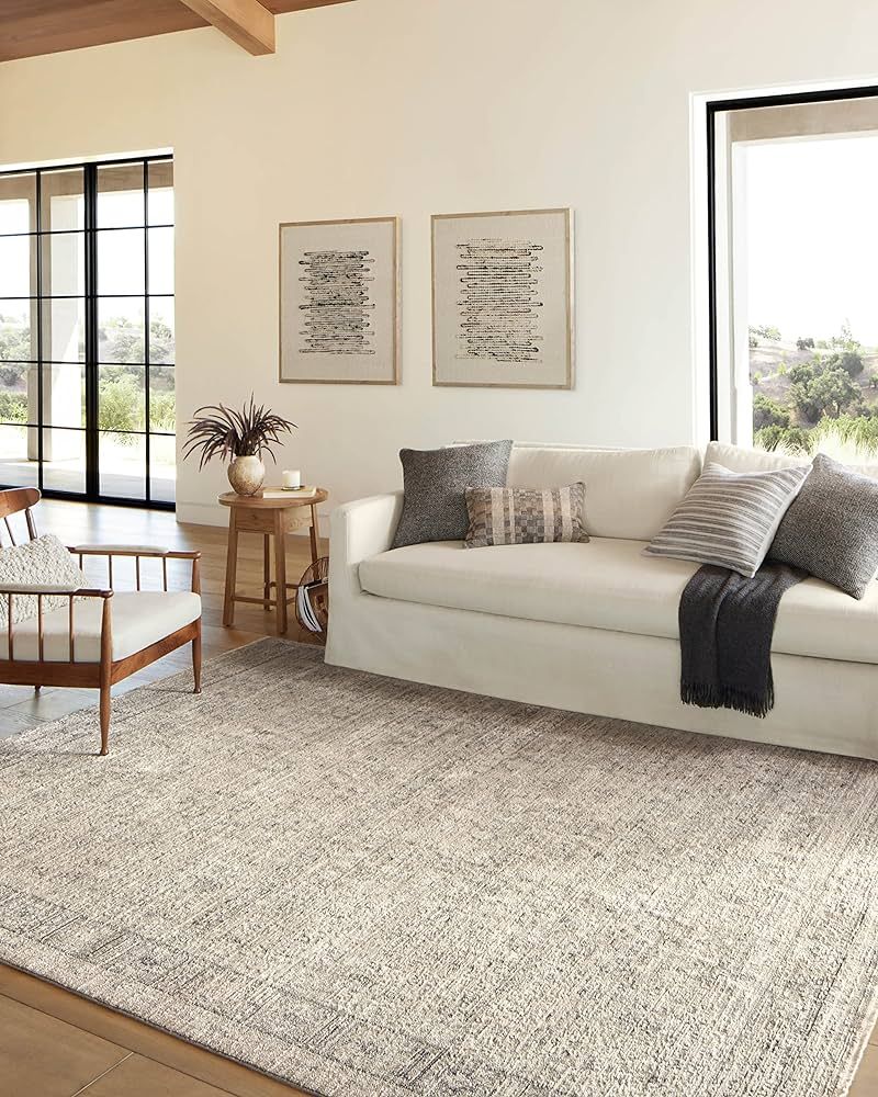 Loloi Amber Lewis x Loloi Alie Collection ALE-03 Taupe/Dove 9'-6" x 13'-1", 0.13" Thick Area Rug | Amazon (US)