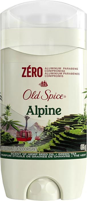 Old Spice Men's Deodorant Aluminum-Free Alpine with Hemp Oil, 85g | Amazon (CA)
