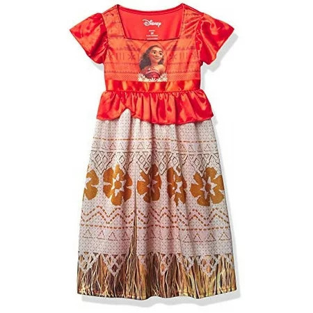Disney Girls Big Fantasy Nightgown Moana Ocean Princess 3 8 | Walmart (US)