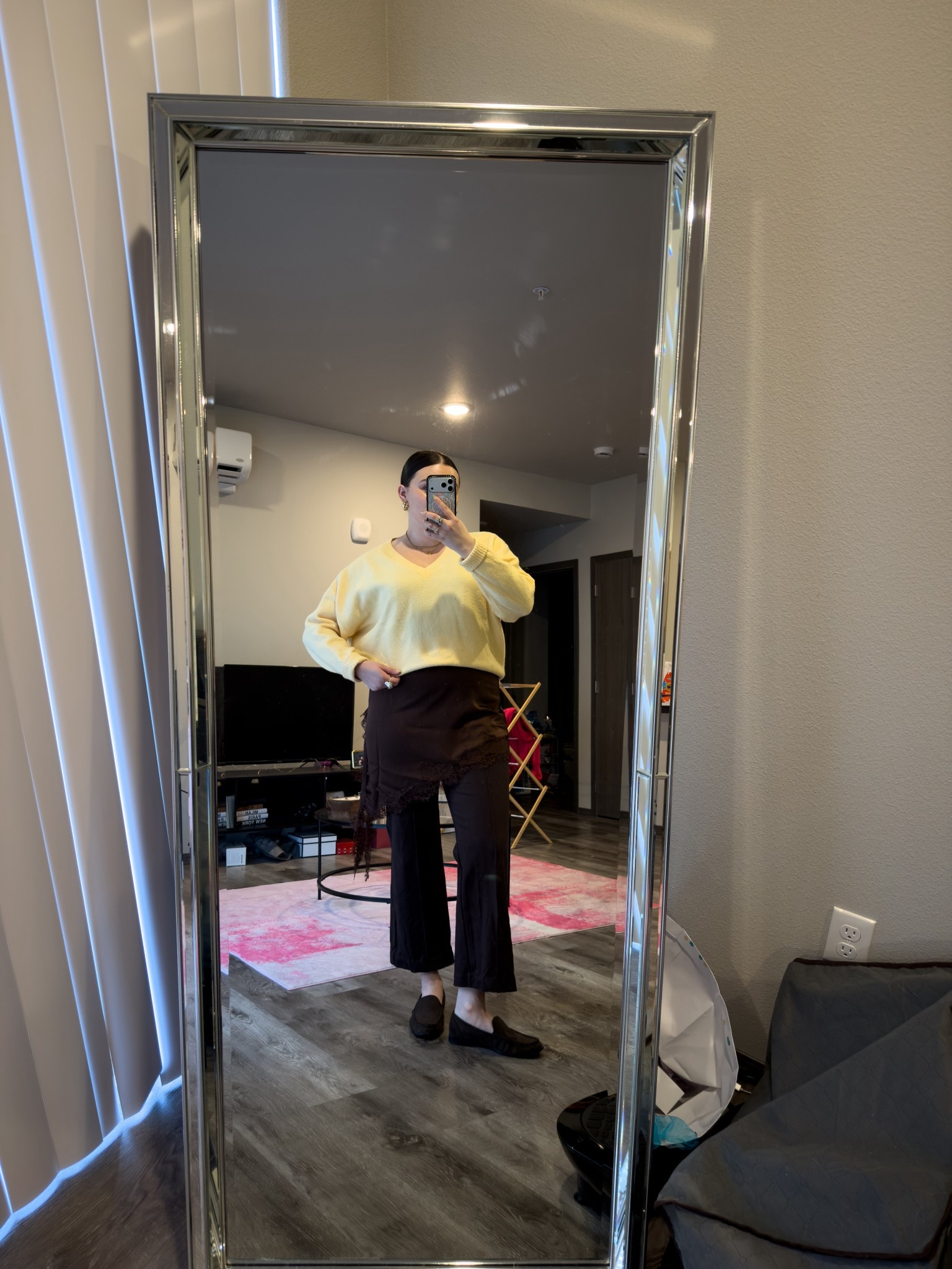 Trying out the layered asymmetrical hem look! This is perfect for the office if you want to mix things up  I am honestly a fan it’s super cool and unique 🤭

I’m wearing a L dress and trousers with a M sweater and size 9 loafers

#LTKMidsize #LTKootd #LTKWorkwear