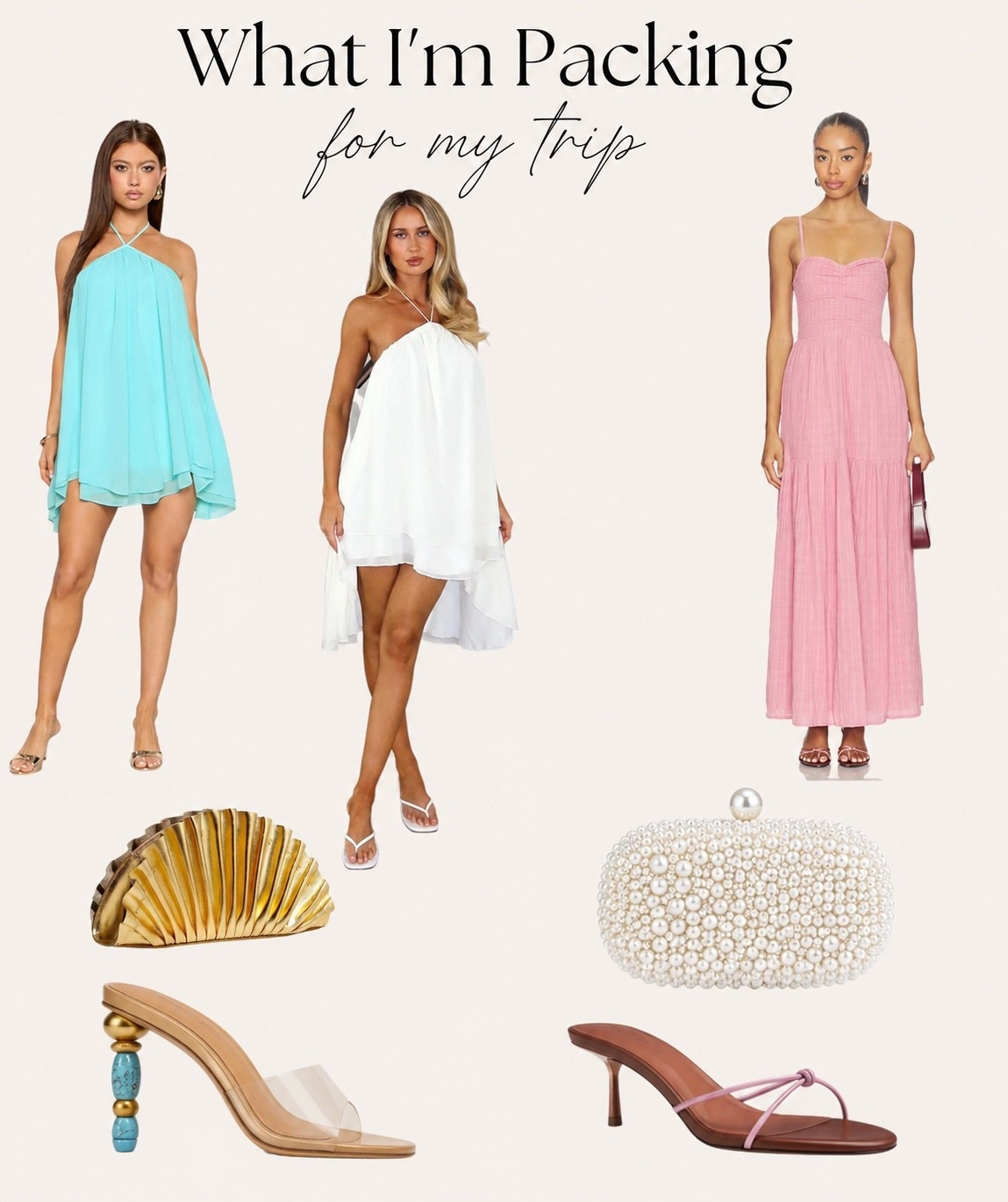 Outfits unpacking for our trip, chic outfits, pink outfits, floaty dresses, Hamptons outfits, Europe, outfits, Italy outfits, stone heels

#LTKgrwm #LTKootd #LTKvlog