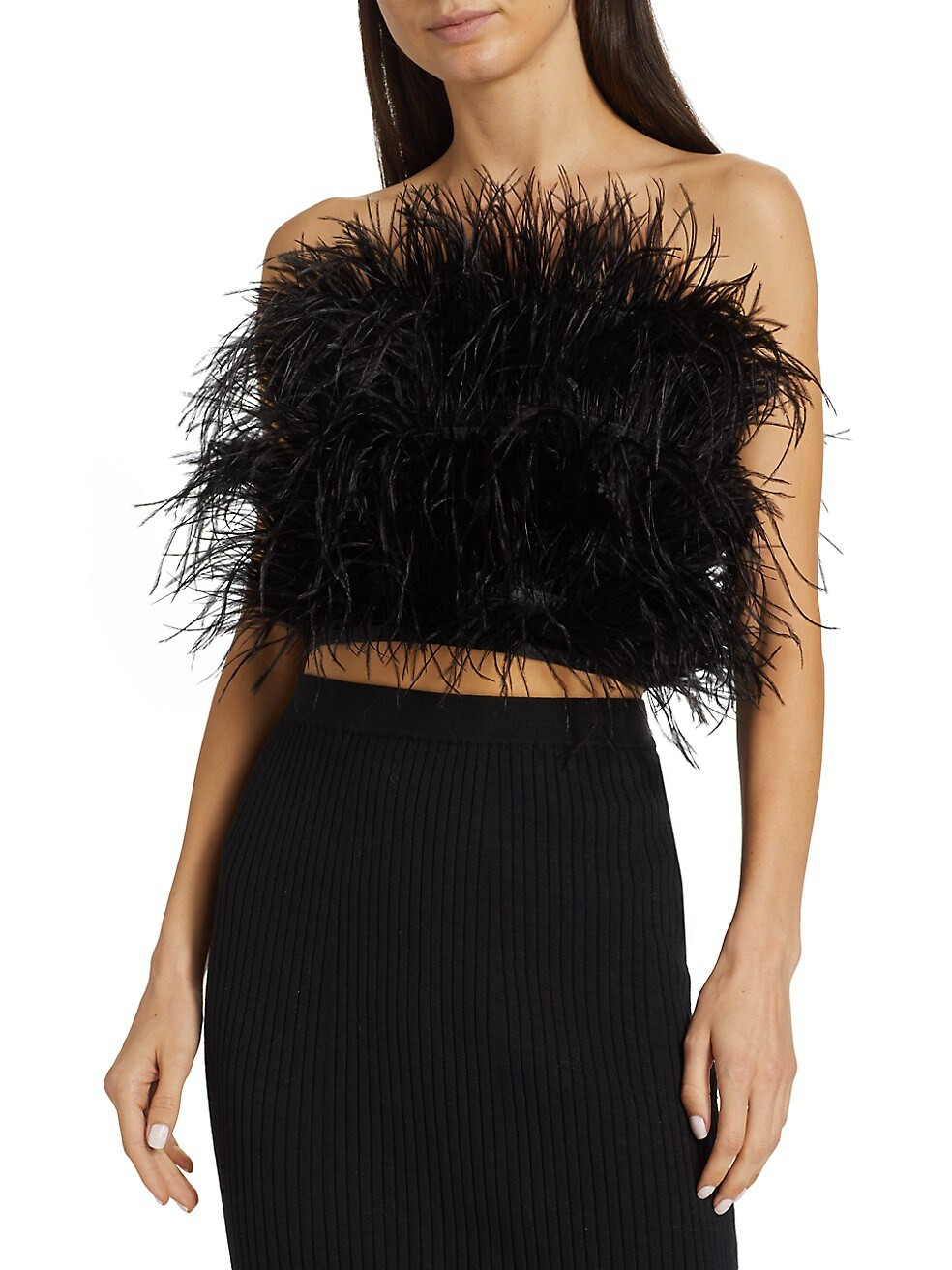 Millie Feather-Trim Top | Saks Fifth Avenue