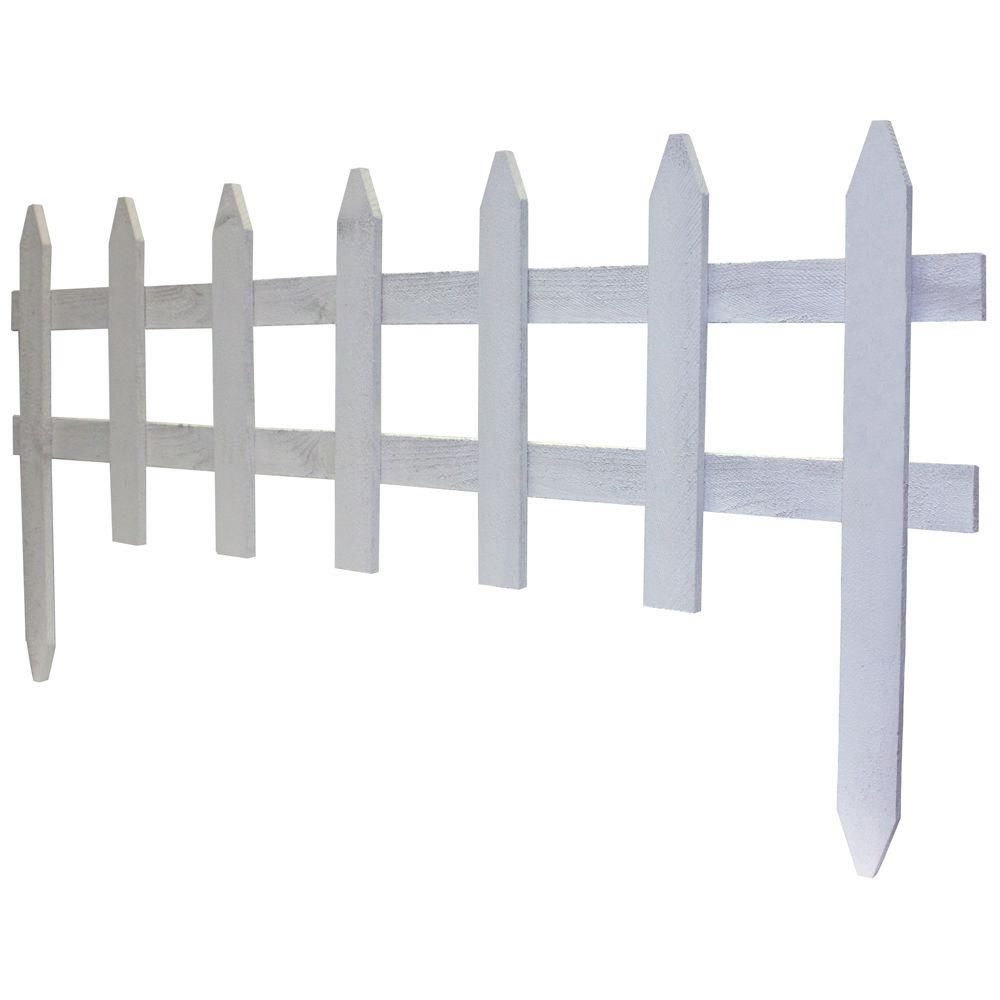 36 in. Wood Picket Garden Fence | The Home Depot