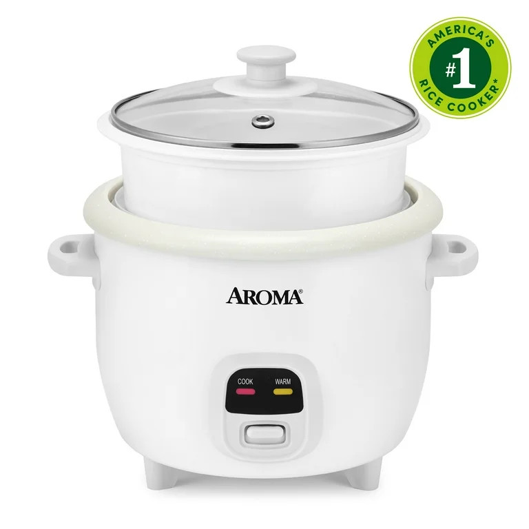 AROMA® 6-Cup Rice Cooker & Food Steamer with Bonded Granite® Nonstick Ceramic & Pop-Up Steam Tr... | Walmart (US)