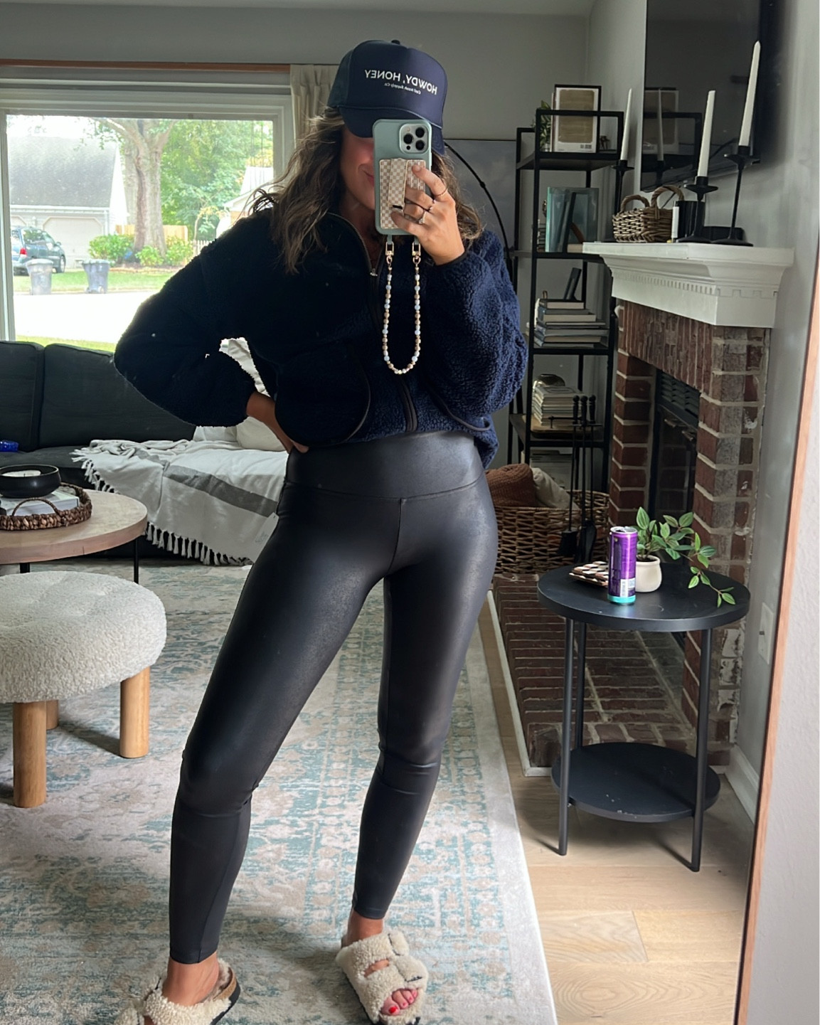 $15 faux leather leggings! Full fit is from Walmart 😱 

#LTKunder50 #LTKunder100 #LTKSeasonal