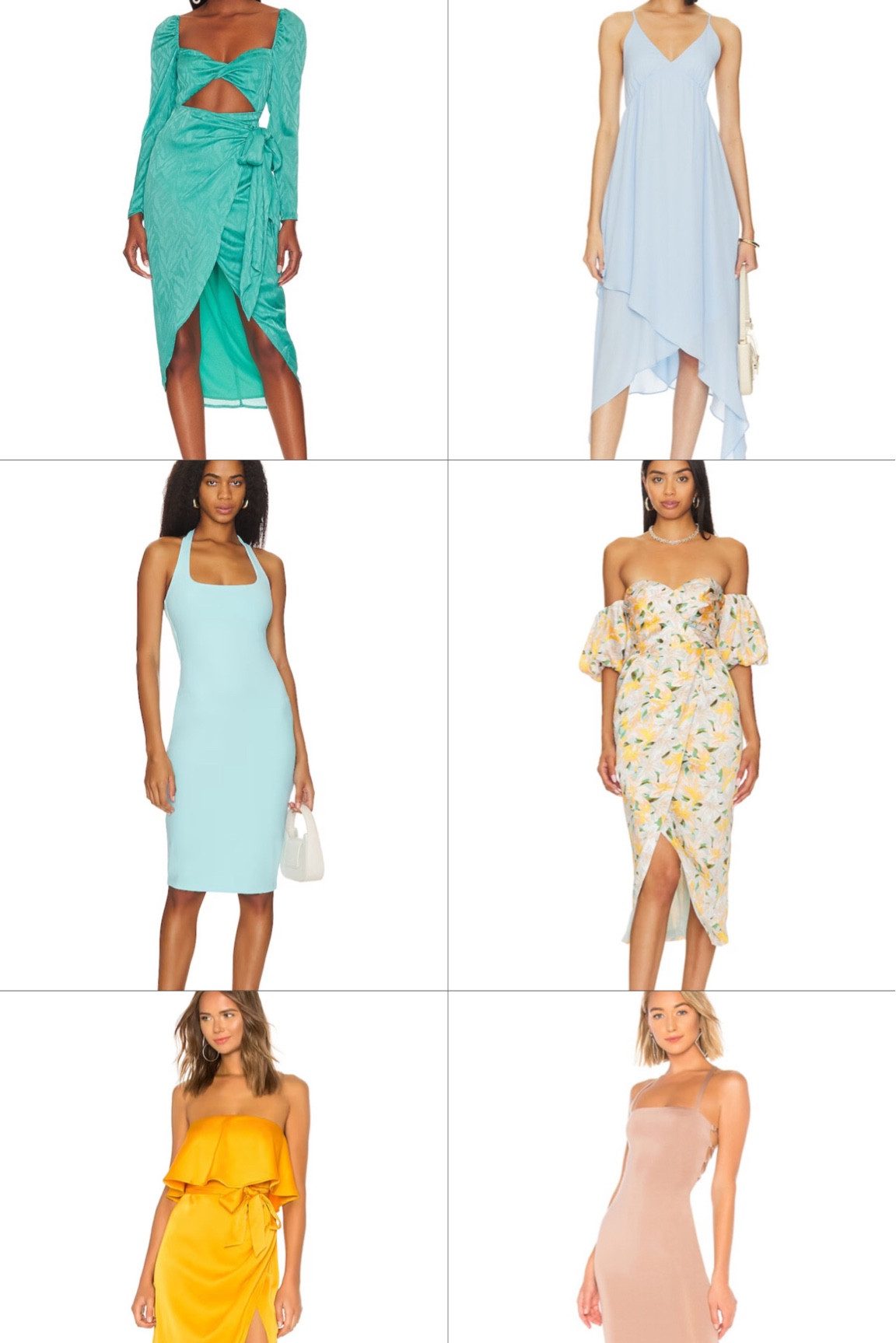 Wedding Guest Dress, vacation outfit, date night outfit, resort wear, dress, blue, yellow, tan, strapless, halter, midi dress, high low dress, revolve  

#LTKwedding #LTKstyletip #LTKfindsunder100