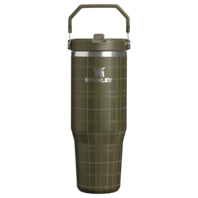 The IceFlow®  Flip Straw Tumbler 2.0 | 30 OZ Blossom Plaid | Stanley 1913 (US)