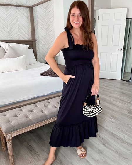 Loving this Thai strap smocked midi dress from Amazon! So comfy and comes another color options! Wearing a size small

#LTKFindsUnder50 #LTKStyleTip #LTKOver40