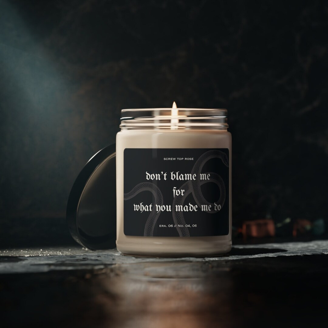 Don't Blame Me for What You Made Me Do Candle, Reputation Eras Tour, Reputation Lyrics, Reputatio... | Etsy (US)