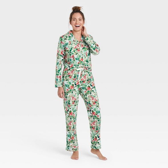 Women's Perfectly Cozy Flannel Pajama Set - Stars Above™ Cream | Target