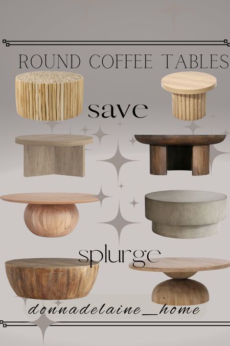 Something for everything budget! 
Beautiful round coffee tables..starting from $210! 
I love a round table for a smaller space or for a sectional. 
Affordable home furniture, living room , budget friendly 

#LTKhome