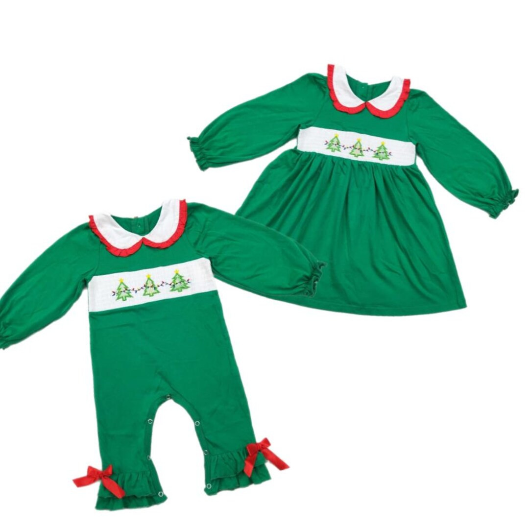 Smocked Embroidered Christmas Sibling Sets PRE-ORDER - Etsy | Etsy (US)