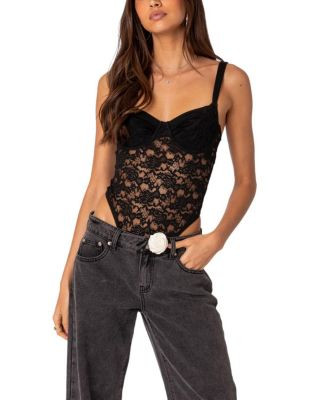 Lace & Satin Cupped Bodysuit | Bloomingdale's (US)