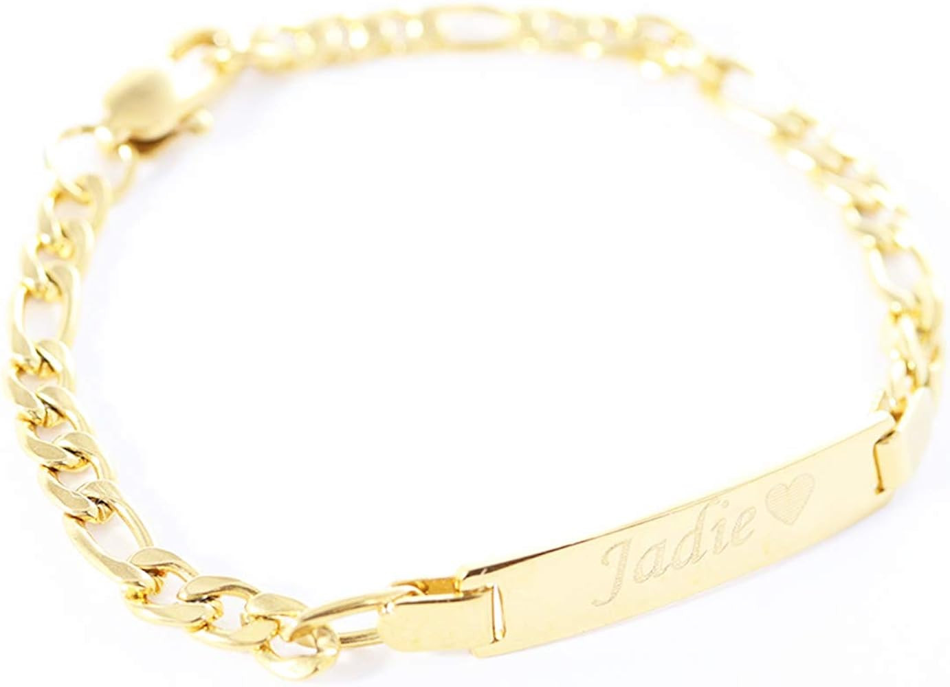 Tina&Co Personalized 14K Gold Plated Baby Name Bracelet Custom Bracelets for Kids Id Protection B... | Amazon (US)