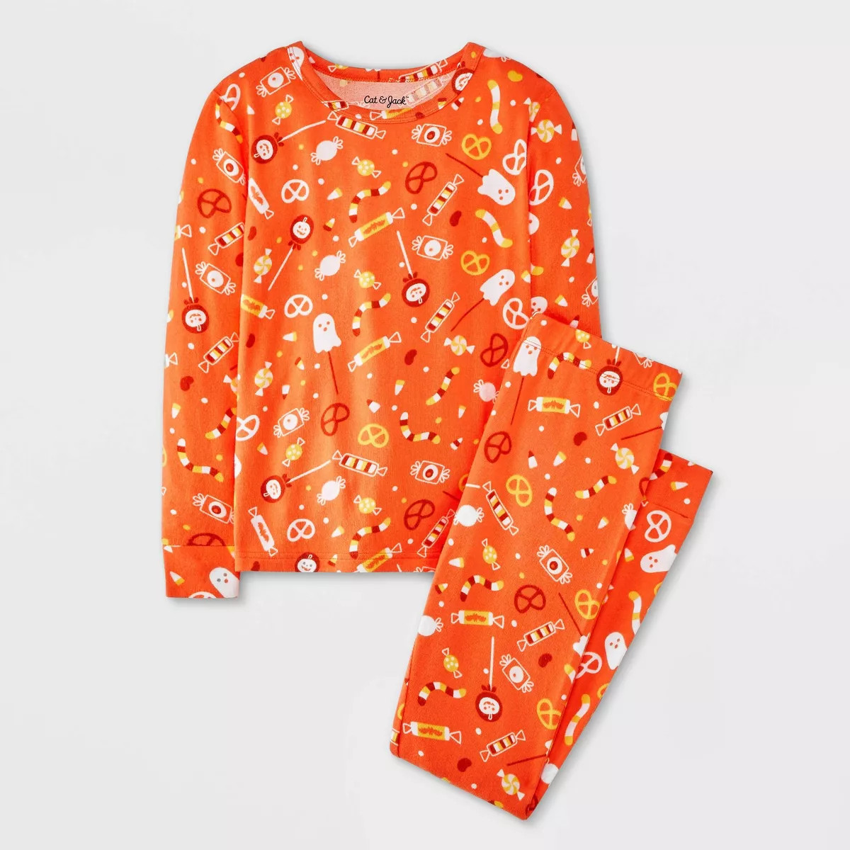 Kids' 2pc Halloween Soft Brushed Tight Fit Pajama Set - Cat & Jack™ | Target