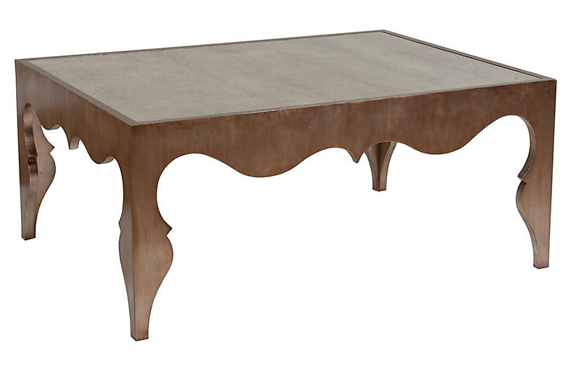 Van Cleef Coffee Table, Silver Leaf | One Kings Lane