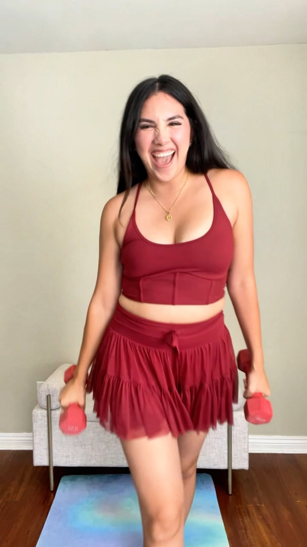 Workout edition but make it cute ♥️

It’s quality, stylish & it’s sustainable fashion! 😍

✨For reference I’m wearing a size large in both the bralette and skort! I’ve been on a health & wellness journey so wearing something that’s cute helps to keep me motivated to move my body. 💃🏻

The yoga mat is very well made, love the size & color!

Unfortunately my gallon jug is no longer available! But I did link a similar smaller one in a different color from the same brand 😊

Wearing jewelry is a must for me & especially gold. These come as a set & I wear them often ✨

Lmk if you need any help shopping for more workout gear 🥰💪🏼

Workout clothes, girly workout clothing, exercise, gym, gold jewelry, yoga mat, water bottle jug, Angie’s magical style, aesthetic workout clothing, fitness 

#LTKFitness #LTKVideo #LTKActive