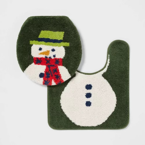 2pc Christmas Tree Toilet Lid Cover Red - Wondershop™ | Target