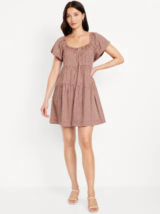 Tiered Mini Swing Dress | Old Navy (CA)
