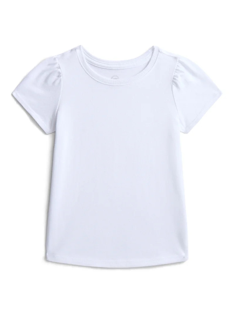 Wonder Nation Toddler Girls Tee with Short Sleeves, Sizes 18M-5T | Walmart (US)