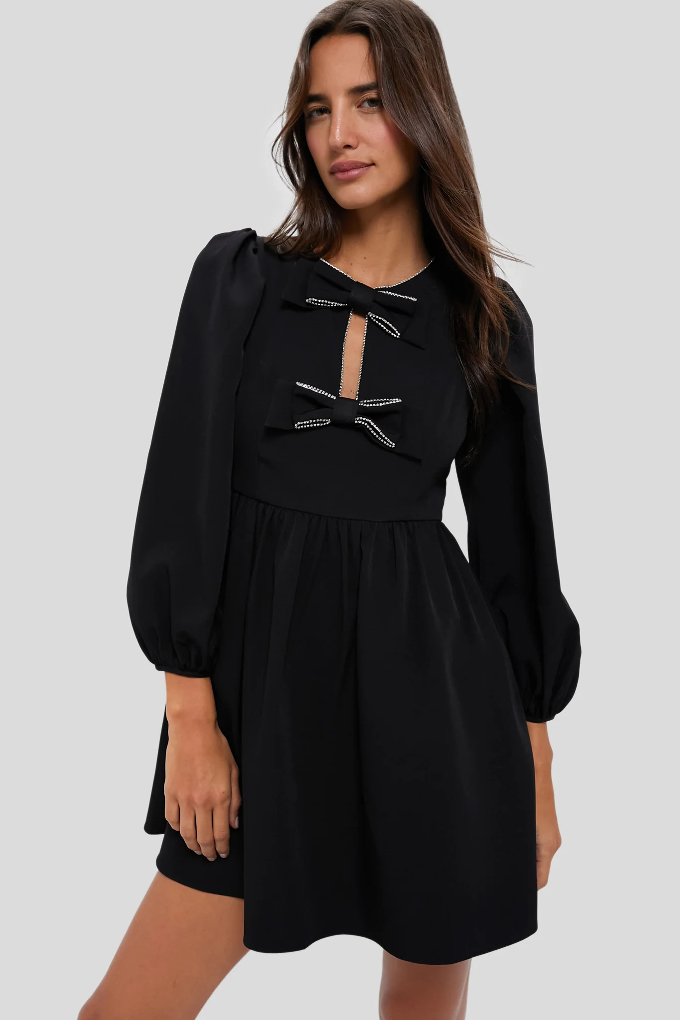 Embellished Bow Blair Mini Dress | Tuckernuck (US)