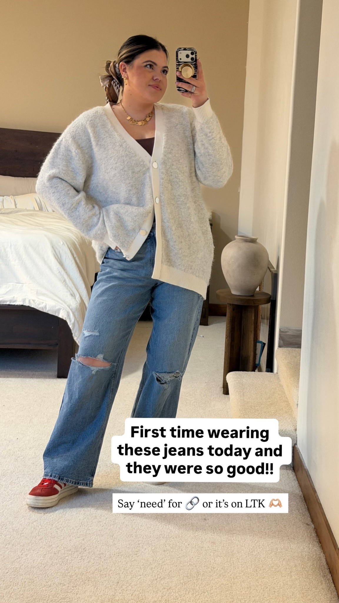 First time wearing these jeans today and they were so good!! Sized up to 16 and they’re perfect