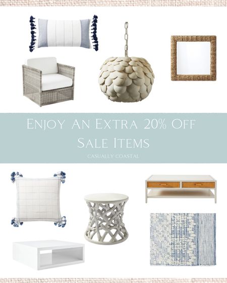 Take an extra 20% off the current sale price of these gorgeous Serena & Lily pieces with code UPGRADE! Promo code applies to all full-priced items as well!
-
Home decor, coastal decor, blue & white pillow covers, throw pillows, woven mirror, square mirror, blue and white rugs, coastal rugs, entryway rugs, bedroom rugs, rugs on sale, coastal pendant lights on sale, outdoor furniture sale, patio furniture on sale, woven outdoor furniture, coastal outdoor furniture, white coffee tables, coffee tables on sale, table runners, living room furniture

#LTKFind #LTKhome #LTKsalealert