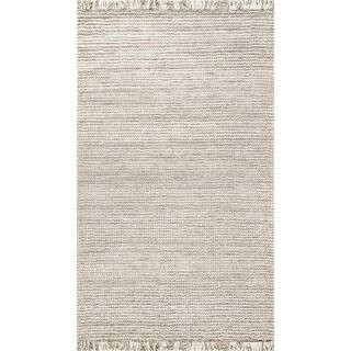 Eileen Solid Beige 5 ft. x 8 ft. Area Rug | The Home Depot