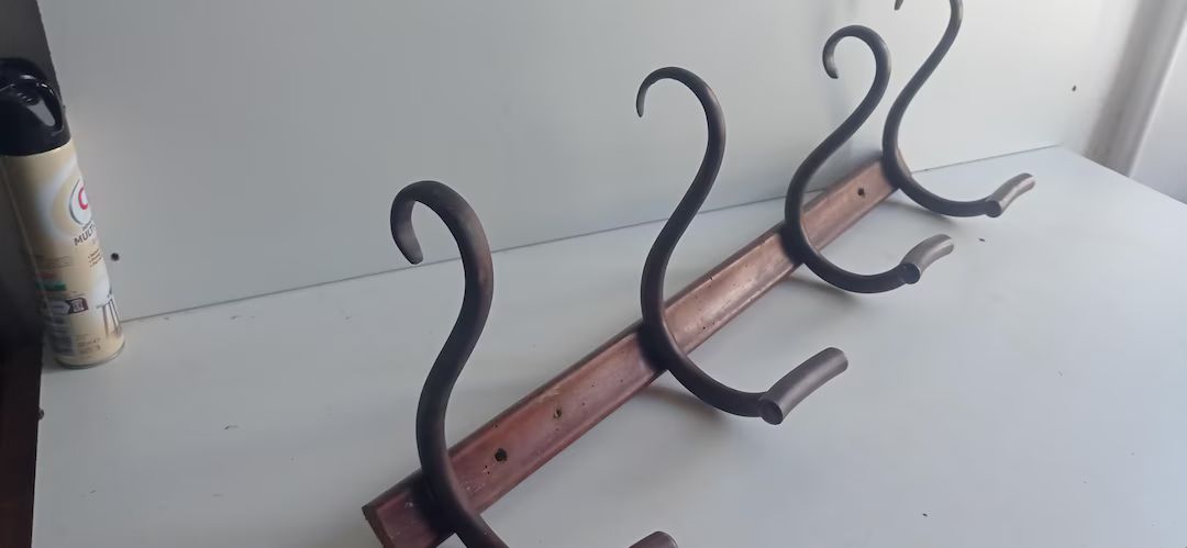 Thonet Style French Antique / Vintage Bentwood 4 Hook Coat and Hat Rack in Brown Circa 1910 / 20s... | Etsy (US)