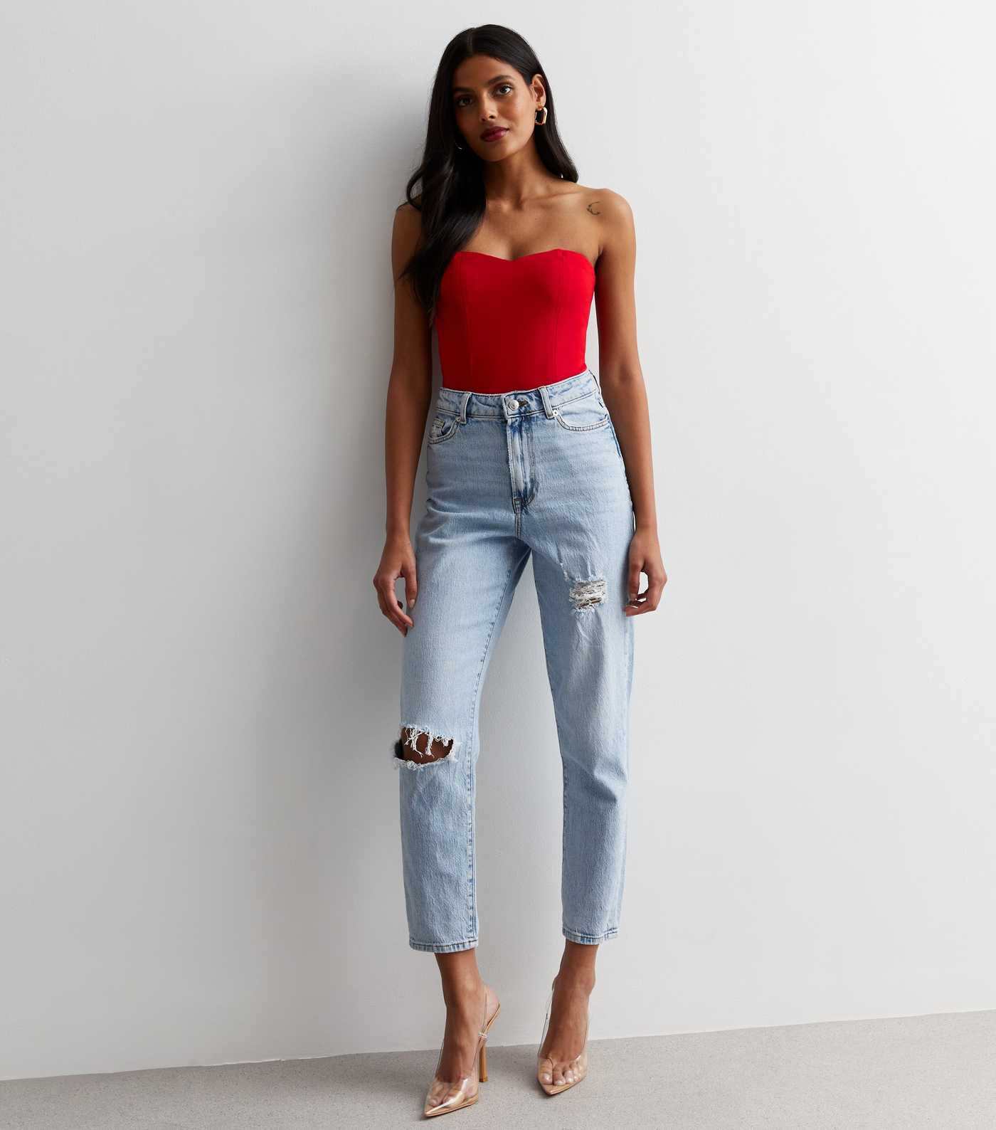 Red Bandeau Corset Bodysuit | New Look | New Look (UK)