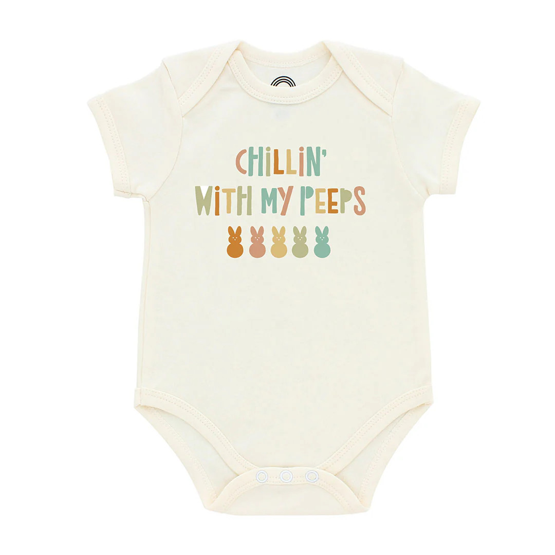 Sale Easter Bunny Cotton Short Sleeve Baby Onesie - Baby Easter Outfit | Emerson and Friends