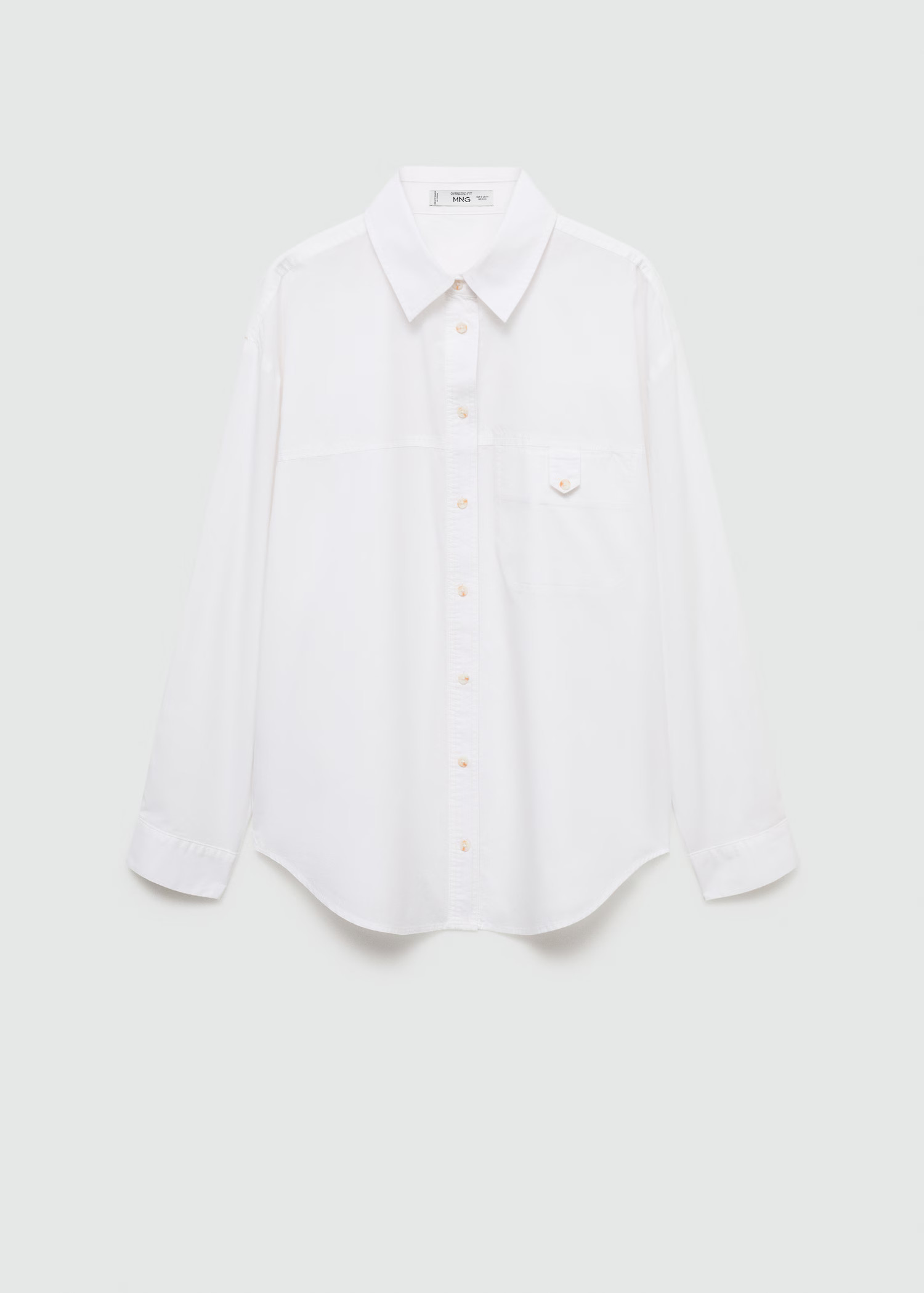 Cotton shirt with decorative button | Mango (US/MX/AU)